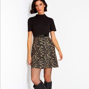 ModCloth A Leading Delight Mock Neck Dress - XL